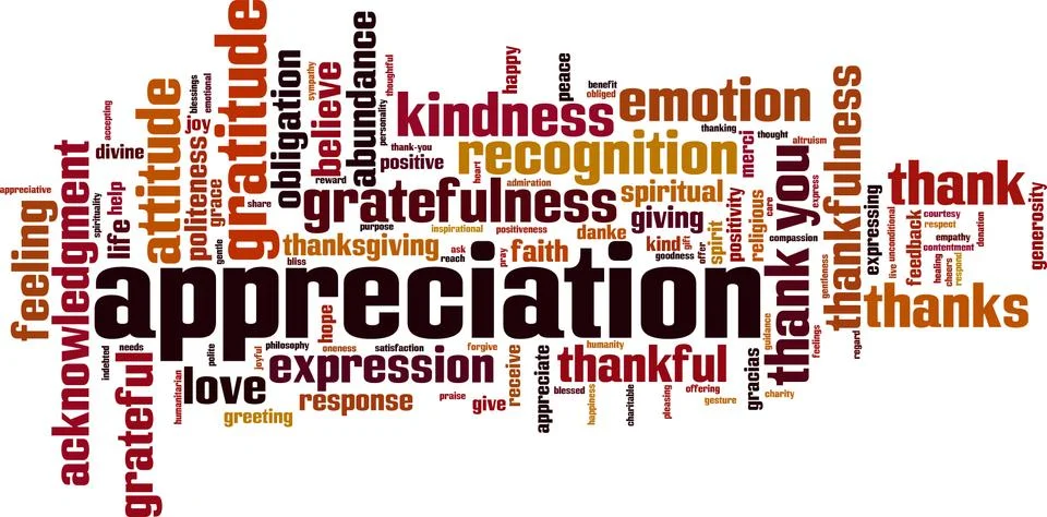 Appreciation word cloud Stock Illustration