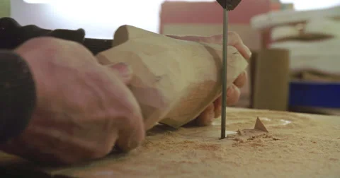 Apprentice In Bespoke Shoemakers Drawing Template For Last Stock Footage 53516500