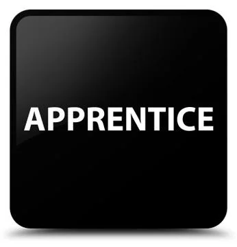 Apprentice black square button 库存插图