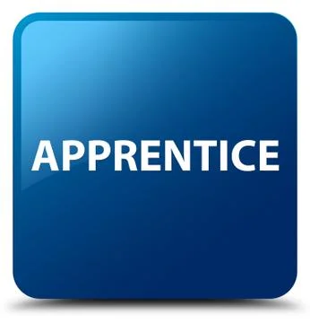 Apprentice blue square button イラスト素材