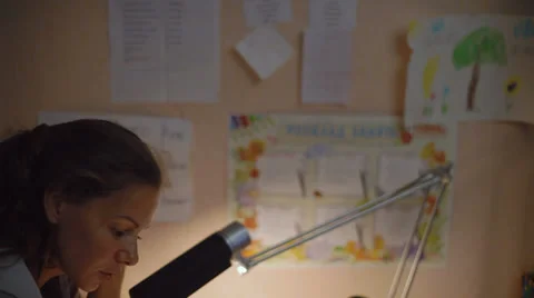 Apprentice doing homework Stock Footage 30441097