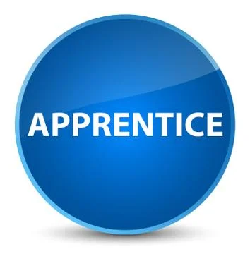 Apprentice elegant blue round button Illustrazione stock