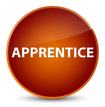 Apprentice elegant brown round button Illustrazione stock