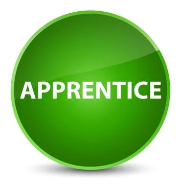 Apprentice elegant green round button Illustrazione stock