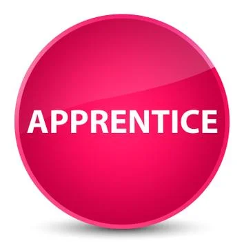 Apprentice elegant pink round button Illustrazione stock