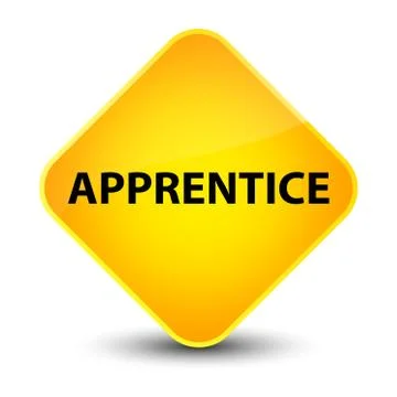 Apprentice elegant yellow diamond button Illustrazione stock