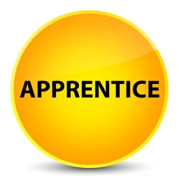Apprentice elegant yellow round button 스톡 일러스트