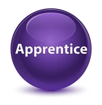 Apprentice glassy purple round button イラスト素材