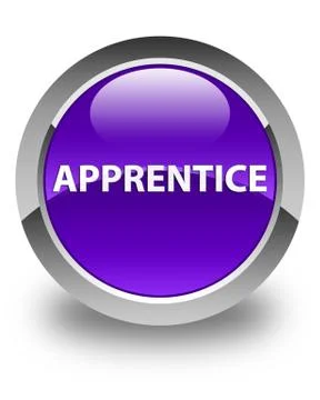 Apprentice glossy purple round button イラスト素材