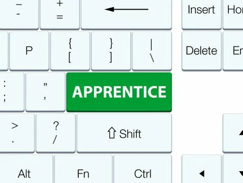Apprentice green keyboard button イラスト素材