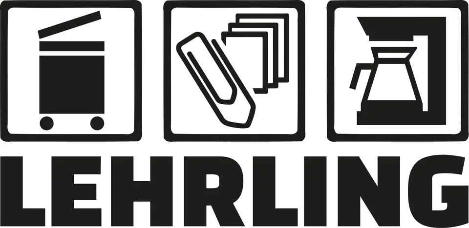 Apprentice icons - german Stock Illustration