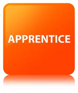 Apprentice orange square button 库存插图