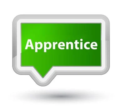 Apprentice prime green banner button 库存插图