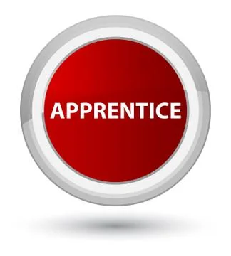 Apprentice prime red round button Illustrazione stock