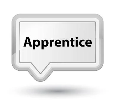 Apprentice prime white banner button Illustrazione stock