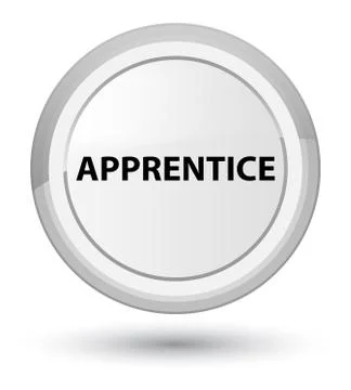 Apprentice prime white round button イラスト素材