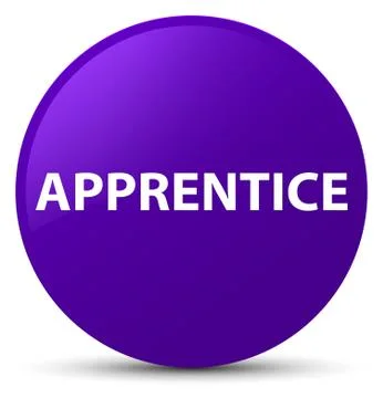 Apprentice purple round button 스톡 일러스트