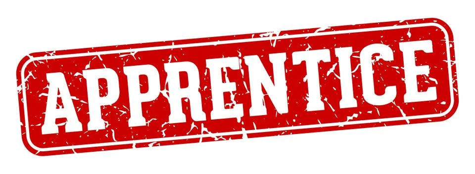 Apprentice rectangular sign. apprentice stamp イラスト素材