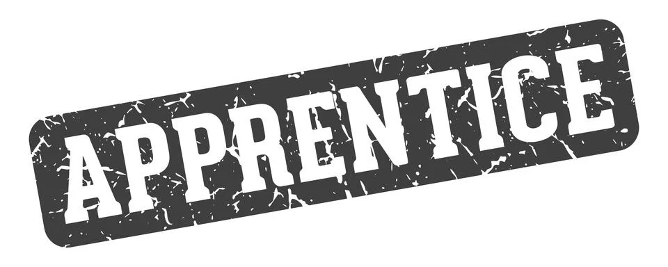 Apprentice rectangular sign. apprentice stamp イラスト素材