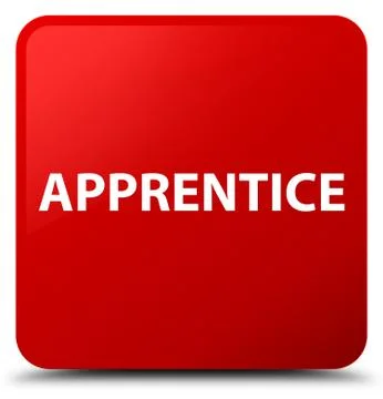 Apprentice red square button Illustrazione stock