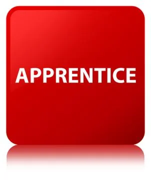 Apprentice red square button Stock Illustration