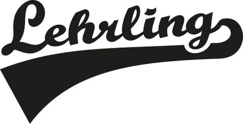 Apprentice retro word german Stock Illustration