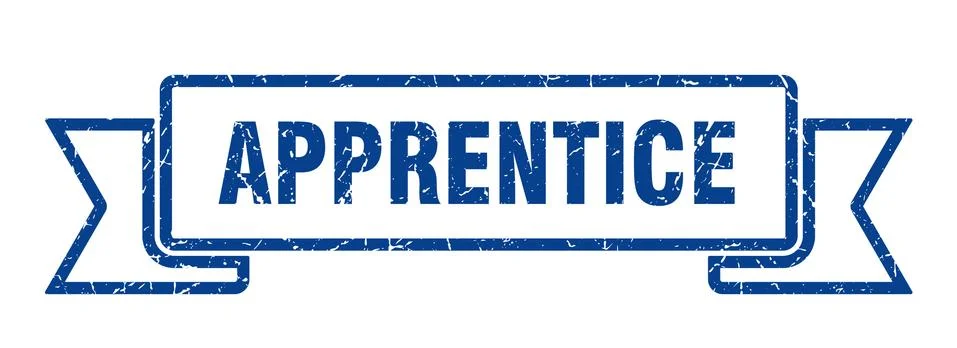 Apprentice ribbon. apprentice grunge band sign. apprentice banner 库存插图