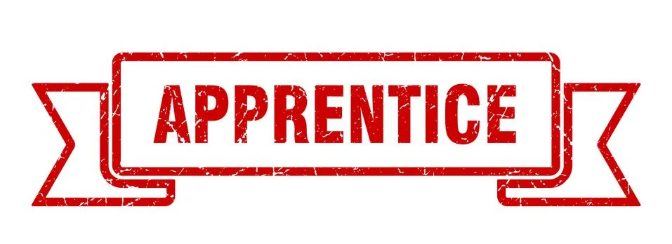 Apprentice ribbon. apprentice grunge band sign. apprentice banner イラスト素材