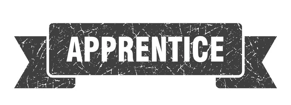 Apprentice ribbon. apprentice grunge band sign. apprentice banner Illustrazione stock