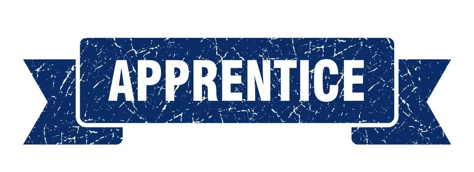 Apprentice ribbon. apprentice grunge band sign. apprentice banner イラスト素材