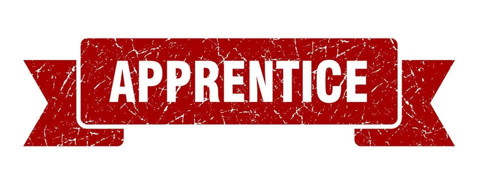 Apprentice ribbon. apprentice grunge band sign. apprentice banner イラスト素材