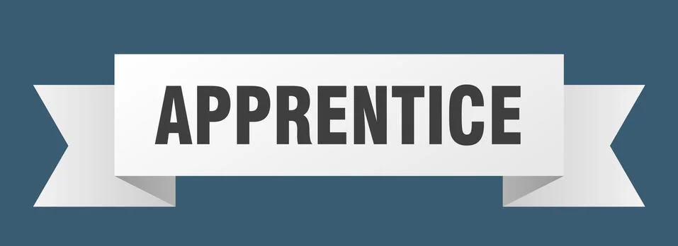 Apprentice ribbon. apprentice paper band banner sign イラスト素材