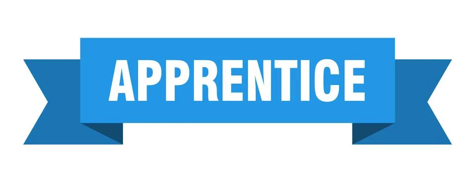 Apprentice ribbon. apprentice paper band banner sign Illustrazione stock