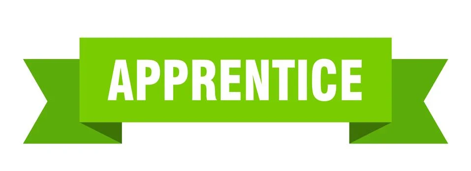 Apprentice ribbon. apprentice paper band banner sign 스톡 일러스트