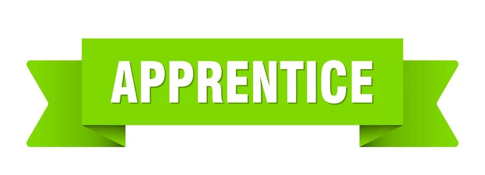 Apprentice ribbon isolated on transparent background. apprentice ribbon Illustrazione stock