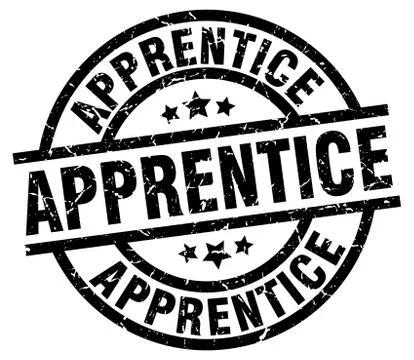 Apprentice round grunge black stamp Illustrazione stock