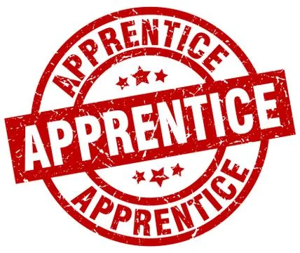 Apprentice round red grunge stamp Illustrazione stock