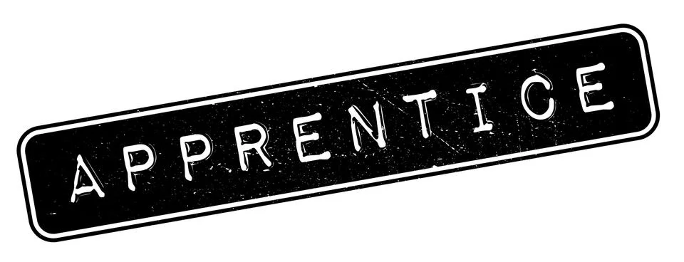 Apprentice rubber stamp Stock Illustration