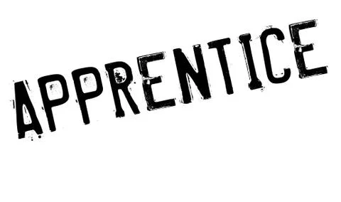 Apprentice rubber stamp 스톡 일러스트