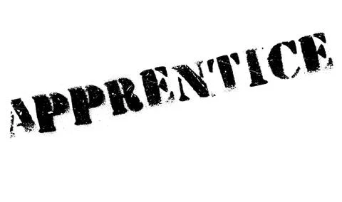 Apprentice rubber stamp 스톡 일러스트