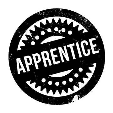 Apprentice rubber stamp 库存插图