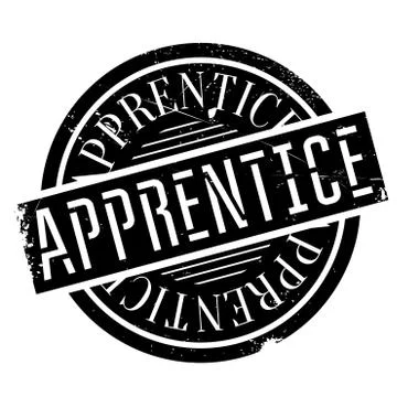 Apprentice rubber stamp 库存插图