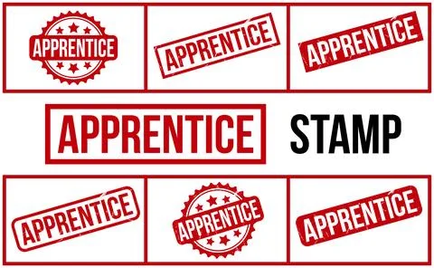 Apprentice Rubber Stamp set Vector イラスト素材