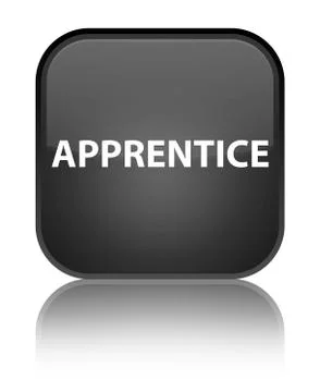 Apprentice special black square button Illustrazione stock