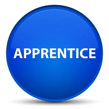 Apprentice special blue round button イラスト素材