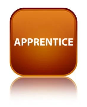 Apprentice special brown square button イラスト素材