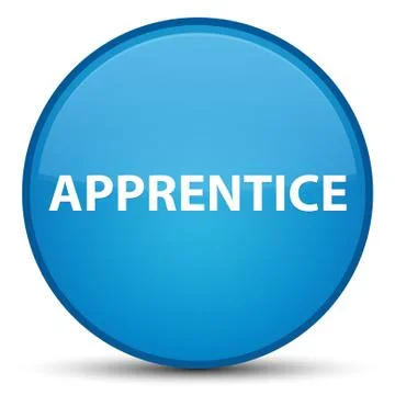 Apprentice special cyan blue round button イラスト素材