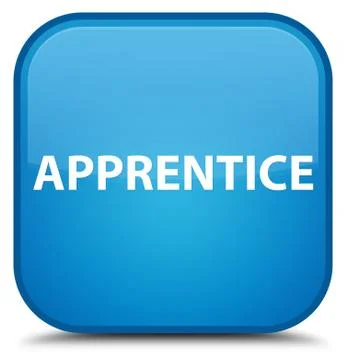 Apprentice special cyan blue square button Illustrazione stock