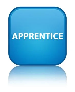 Apprentice special cyan blue square button Illustrazione stock