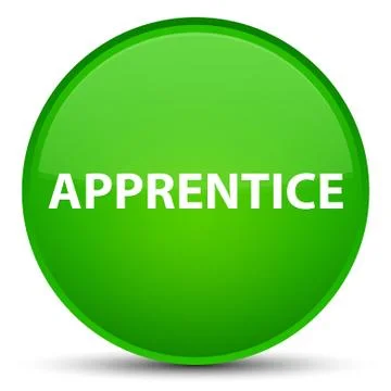 Apprentice special green round button イラスト素材